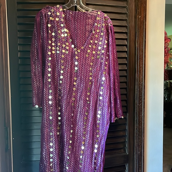 Beautiful Purple Kaftan Dress - Picture 2 of 4